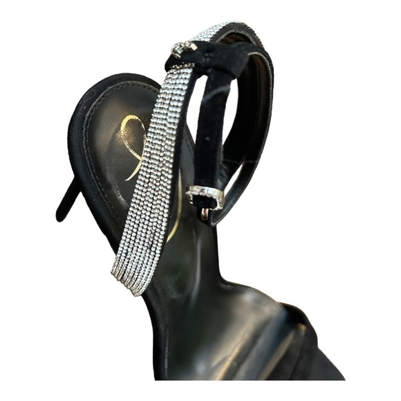 Sam Edelman Ophelia Crystal-Embellished Suede High-Heel Sandals - Picture 7 of 16